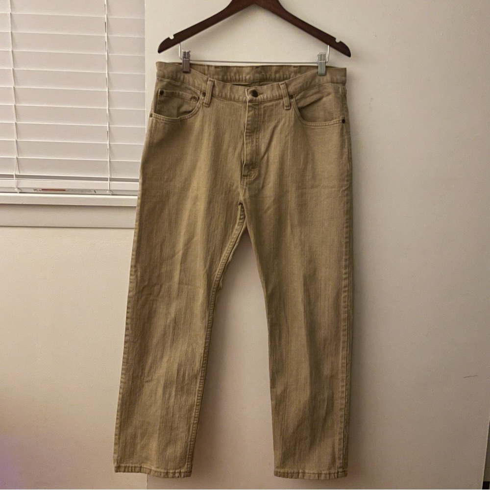 EUC Wrangler Regular Fit Tan Jeans in Size 36X29
